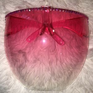 Brand New Pink Blinged-Out Face Shield